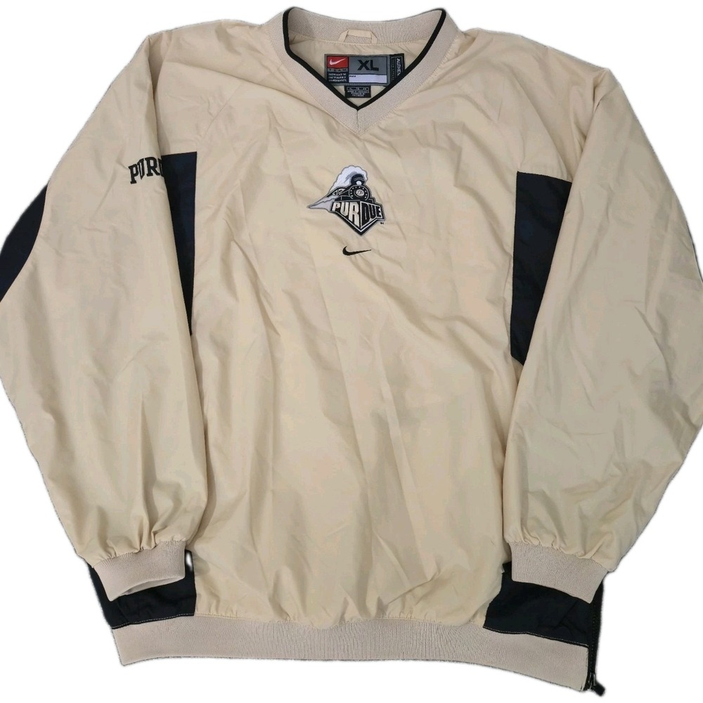 Vintage Nike Purdue Boilermakers Windbreaker Pullover Men's XL Center Swoosh